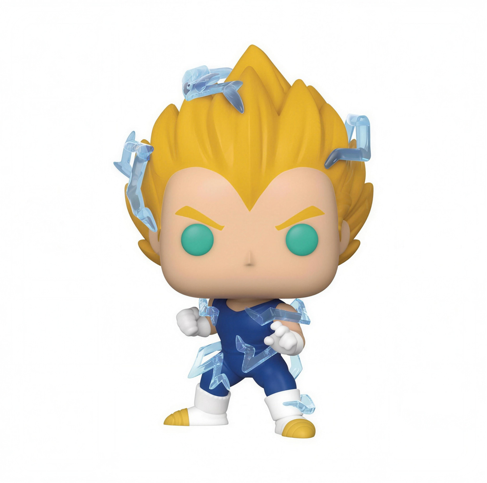 Super Saiyan 2 Vegeta Glow Chase Funko Pop figure with energized yellow hair
